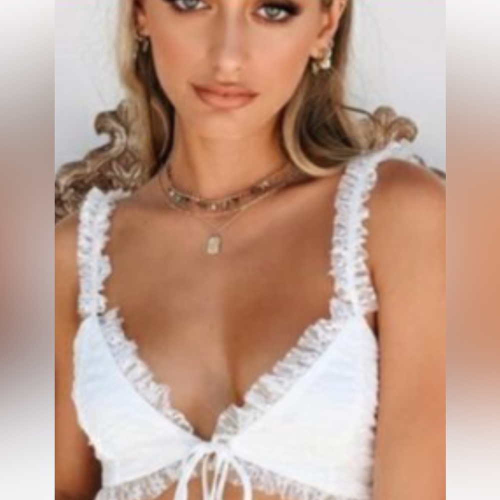 Tiger Mist Ruffled Bralette